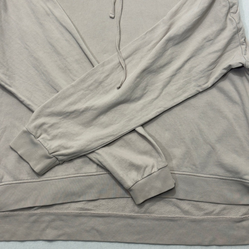 AllSaints Oversized Tor Hoodie Unisex S/M Beige Cotton Modal Lined Minimalist‎ - Picture 10 of 13
